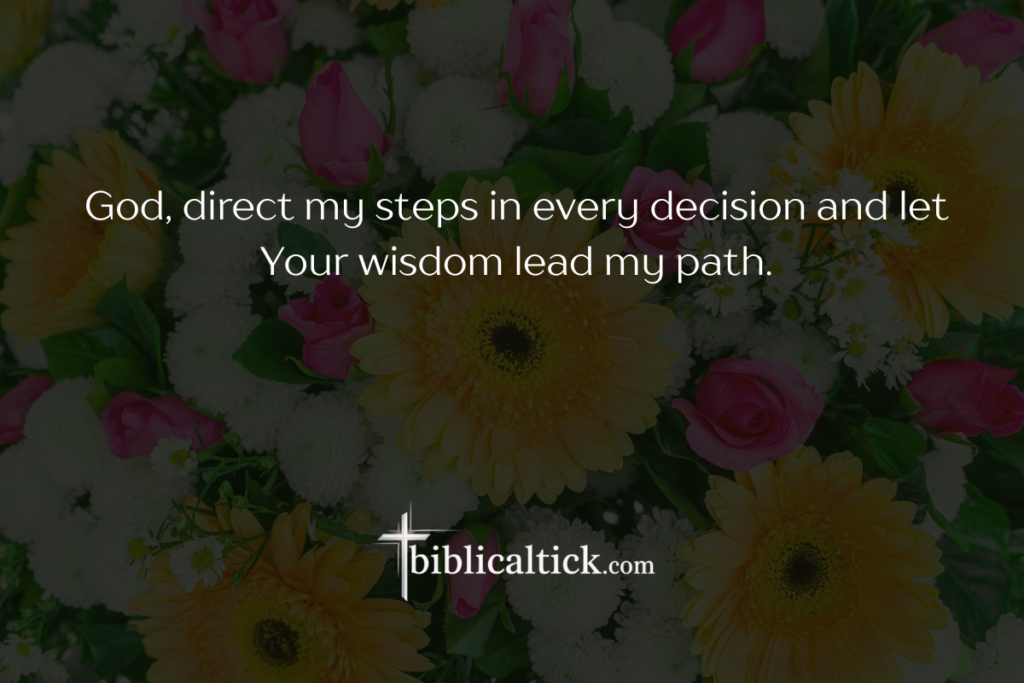 Prayer – Clear Direction
God, direct my steps in every decision and let Your wisdom lead my path.