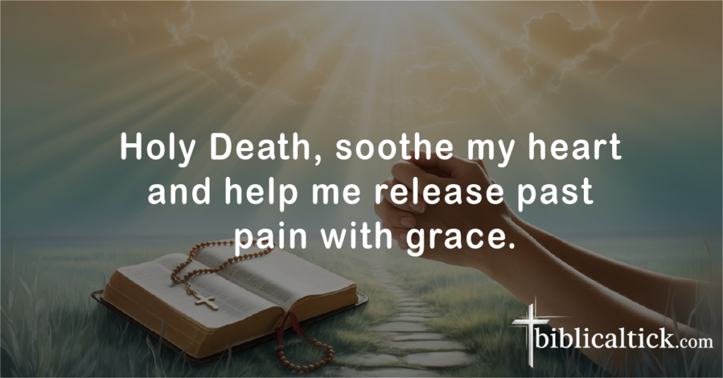 Prayers for Santa Muerte (Holy Death)
Prayer: Holy Death, soothe my heart and help me release past pain with grace.
