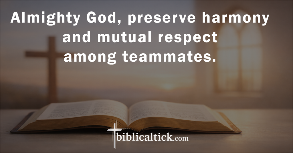 Prayer:
 Heavenly Father, help us uplift one another in victory and defeat.