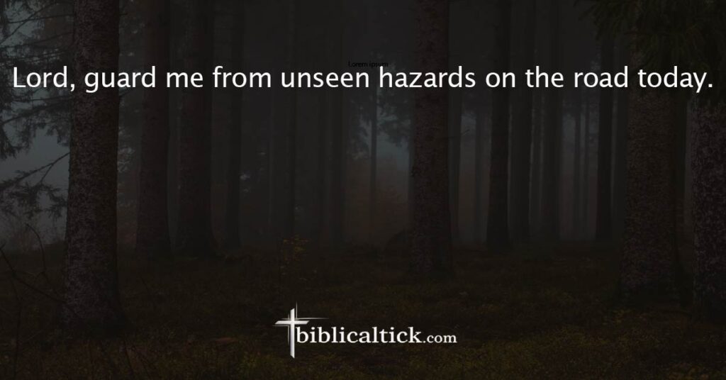 Prayer
Lord, guard me from unseen hazards on the road today.
