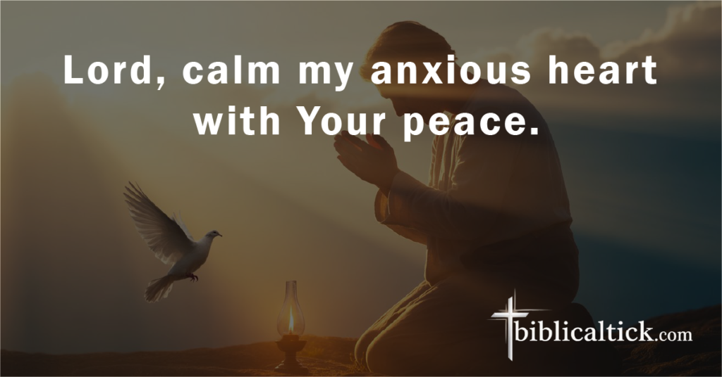 Prayer:
Lord, calm my anxious heart with Your peace.