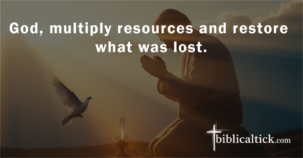 Prayer:
God, multiply resources and restore what was lost.