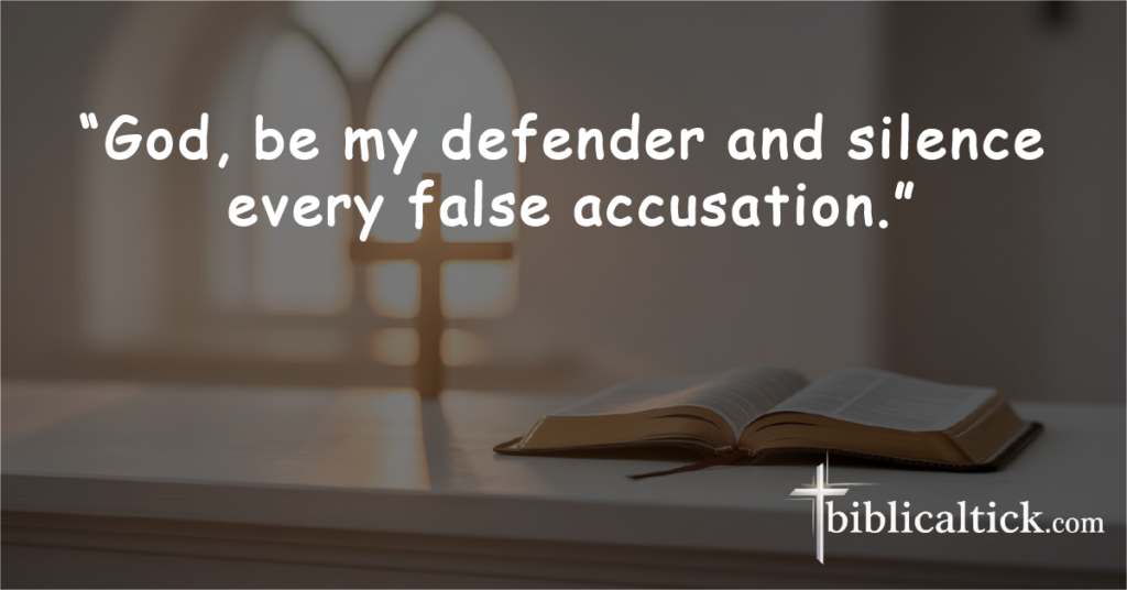 Prayer for Divine Defense

“God, be my defender and silence every false accusation.”