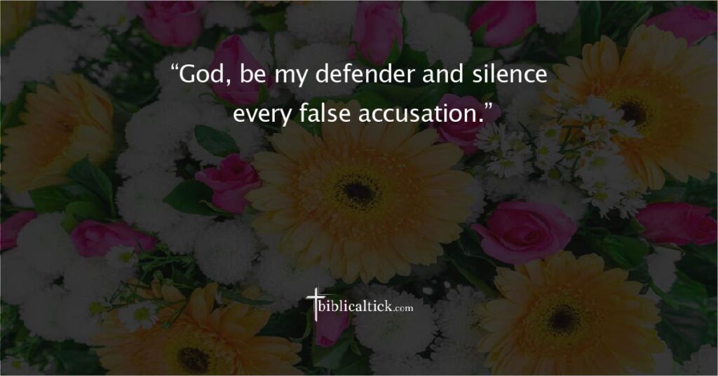 Prayer for Divine Defense
“God, be my defender and silence every false accusation.”