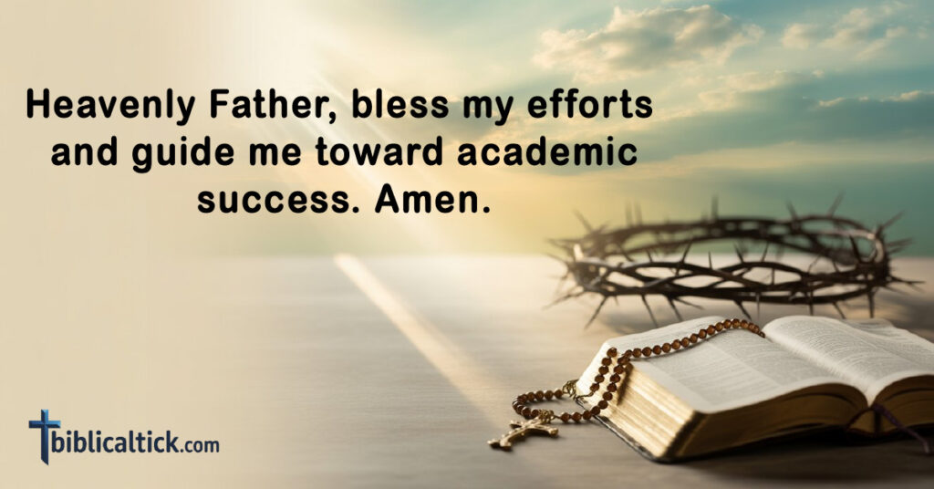 Prayers For Nursing Students
Heavenly Father, bless my efforts and guide me toward academic success. Amen.