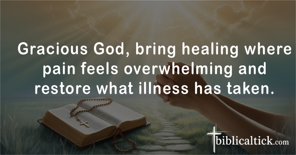 Prayers For Impossible Situations
Gracious God, bring healing where pain feels overwhelming and restore what illness has taken.