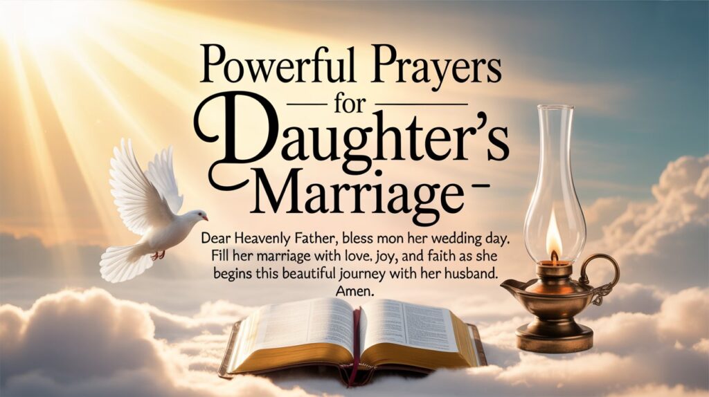Prayers For Daughter’s Marriage
Lord, fill their marriage with joy and gratitude for Your blessings.