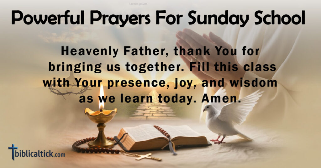 25+ Powerful Prayers For Sunday School