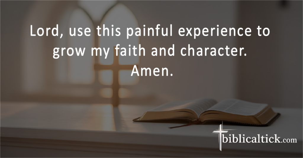 Prayers For Revenge
Lord, use this painful experience to grow my faith and character. Amen.