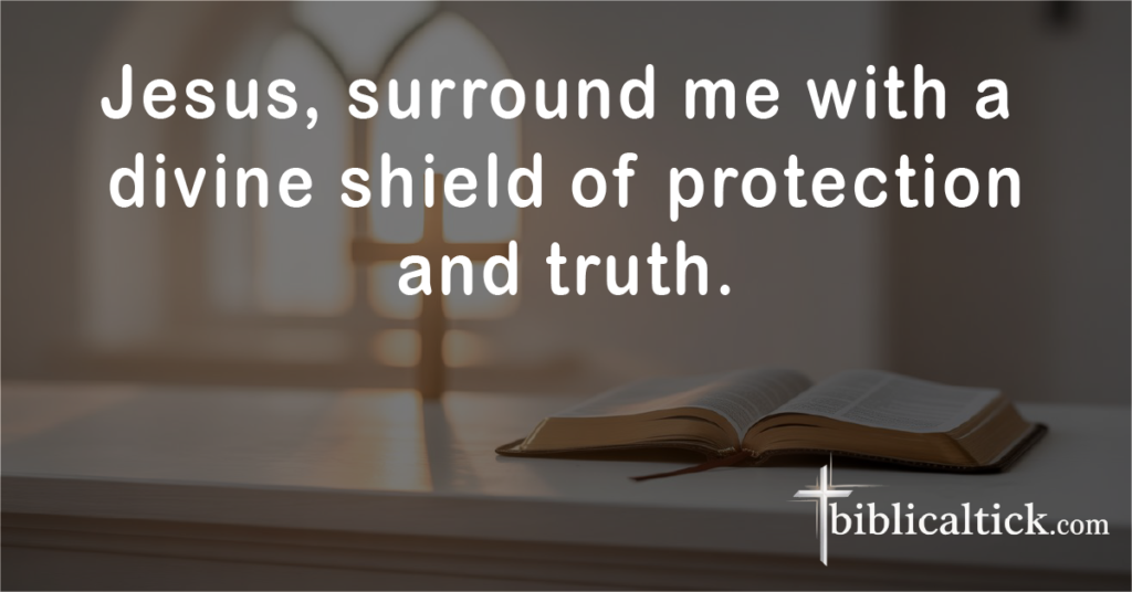 Prayer:
Jesus, surround me with a divine shield of protection and truth.