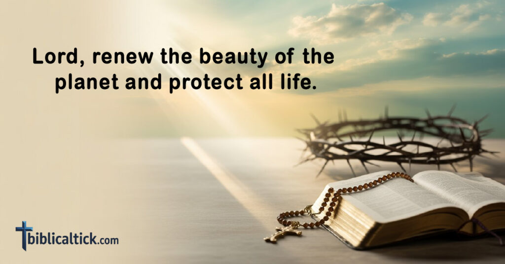 Prayers For The Universe
Lord, renew the beauty of the planet and protect all life.