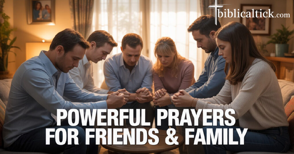 family members sitting togather and Prayers For Friends & Family