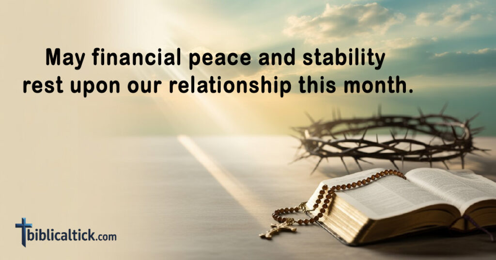May financial peace and stability rest upon our relationship this month.