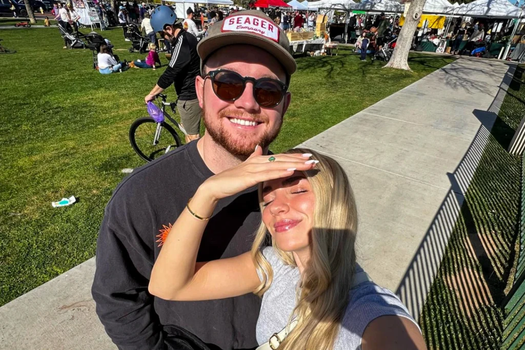 Emilie Kiser with her husband in a selfie shot