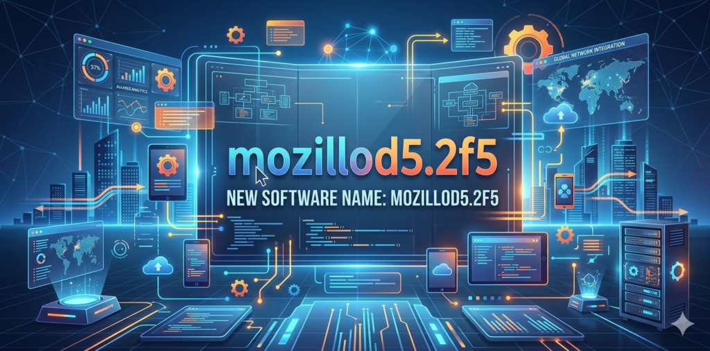 A abstract and sleek technology-themed banner image in a 2:1 ratio. The composition showcases dynamic, glowing holographic streams, code scripts, and interconnected data nodes illuminating a sophisticated, dark patterned tech layout to represent modern software innovation.