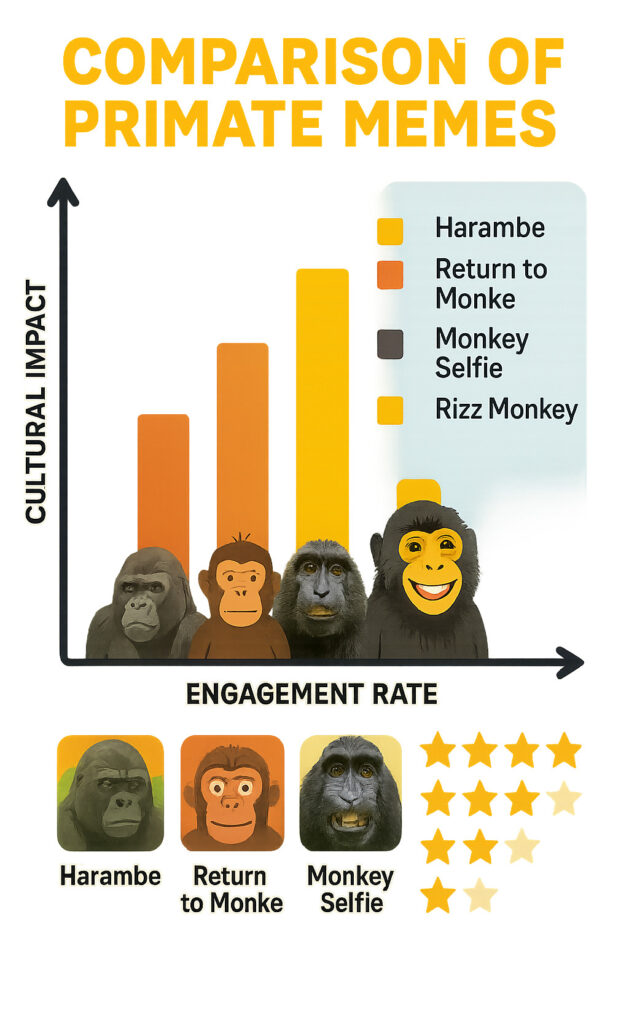 comparison chart of primate memes