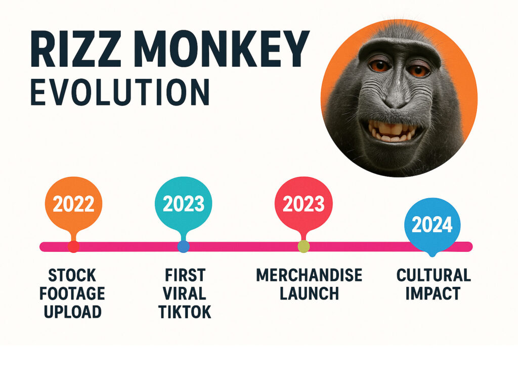 yearwise chart of Rizz Monkey evolution