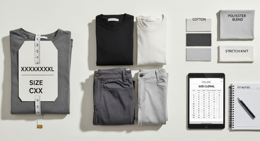 XXXXXXXL Size CXX Clothing chart and measurements