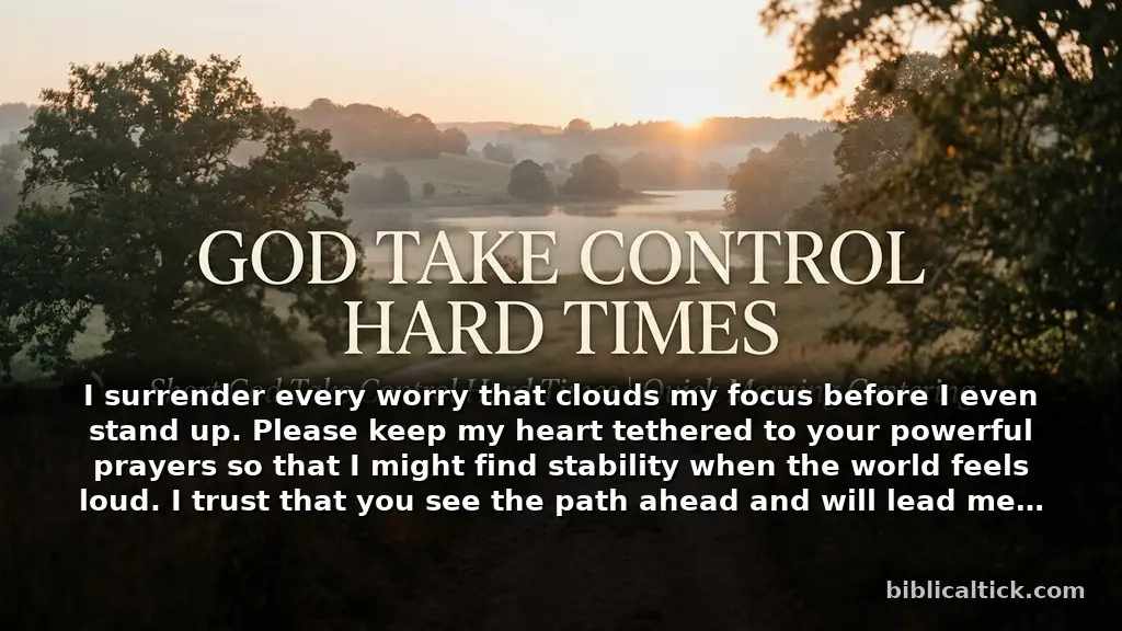 Short Prayers for God to Take Control in Hard Times for Quick Morning Centering