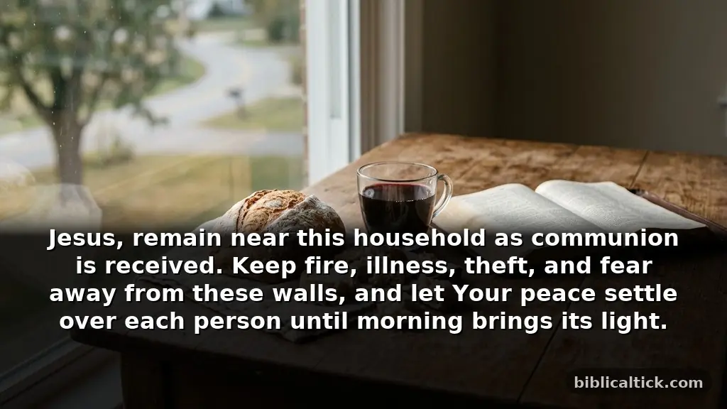 Short Communion Prayers for Protection at Home and on the Road